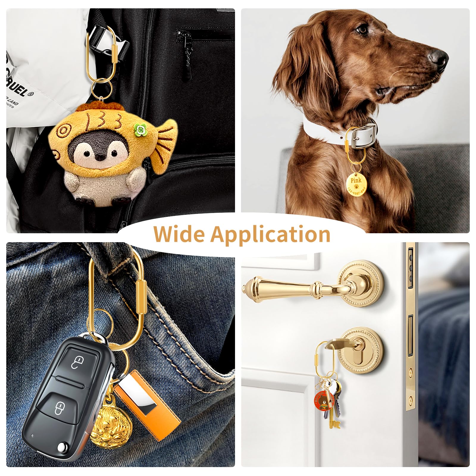 Muitcdo Brass Key Rings Bulk Key Chain Organizer Holder for Men Women — product photo