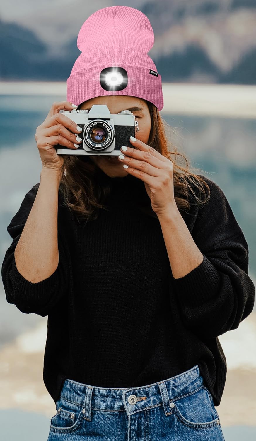 ATNKE LED Beanie with The Light, Unisex USB Rechargeable 4 LED Running Headlamp Bright Caps Gifts for Men Dad and Women - Image 6