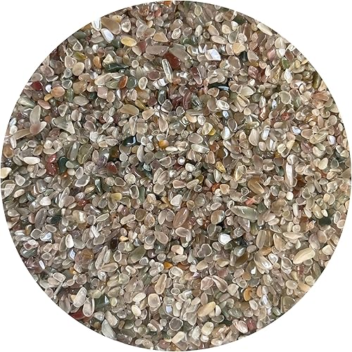 Miniatura 56 de GAF TREASURES Chips de piedras preciosas semidoradas de 0.5 libras, con diseño de ojo de tigre dorado, mini cristales triturados con ojo de tigre