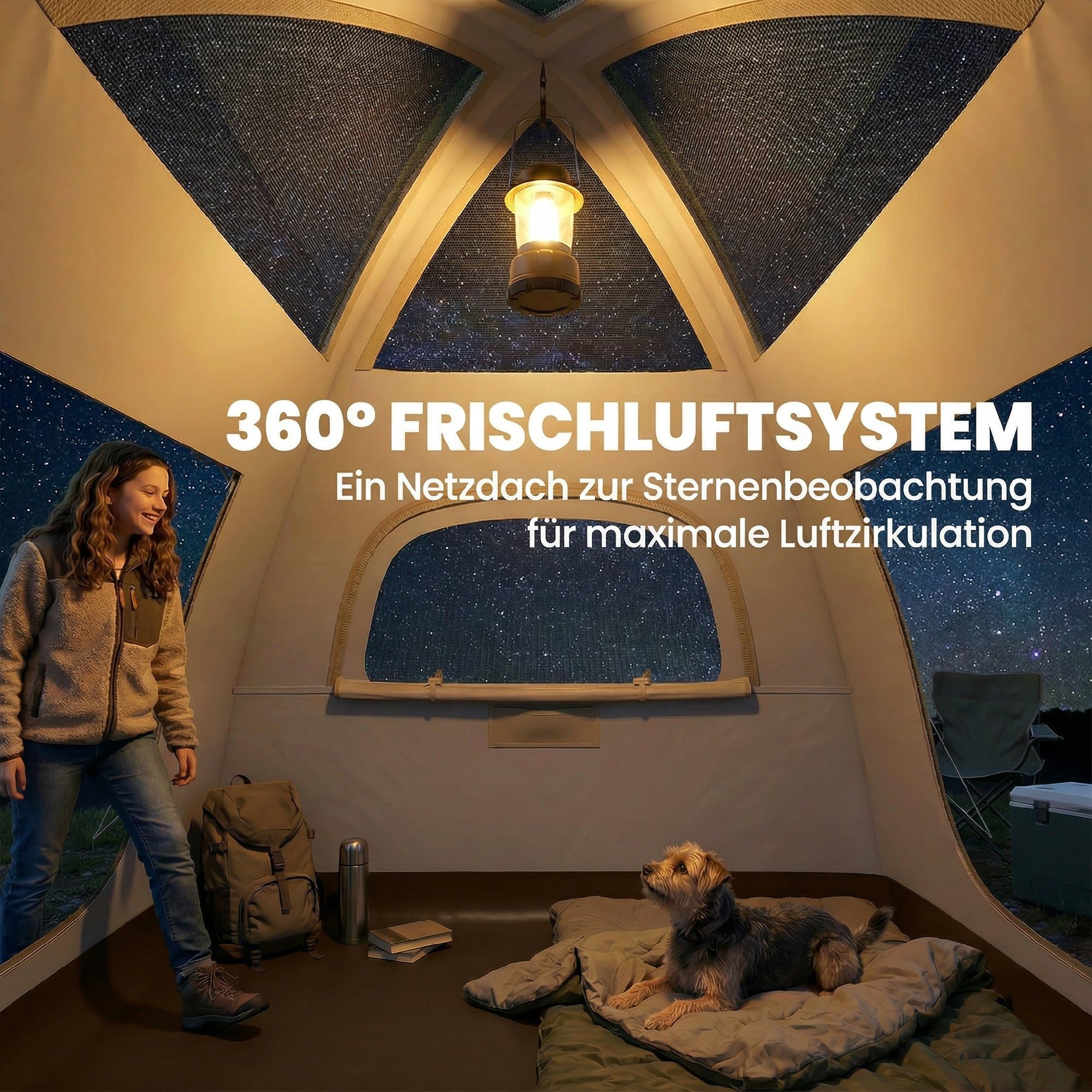 Outsunny Aufblasbares Zelt 3 Personen Schneller Aufbau Outdoor Camping Zelt mit Luftpumpe Meshfenster abnehmbar Dach fluoreszierend Heringen Stehhöhe Vordach 3000 mm Wassersäule Air Glamping Zelte