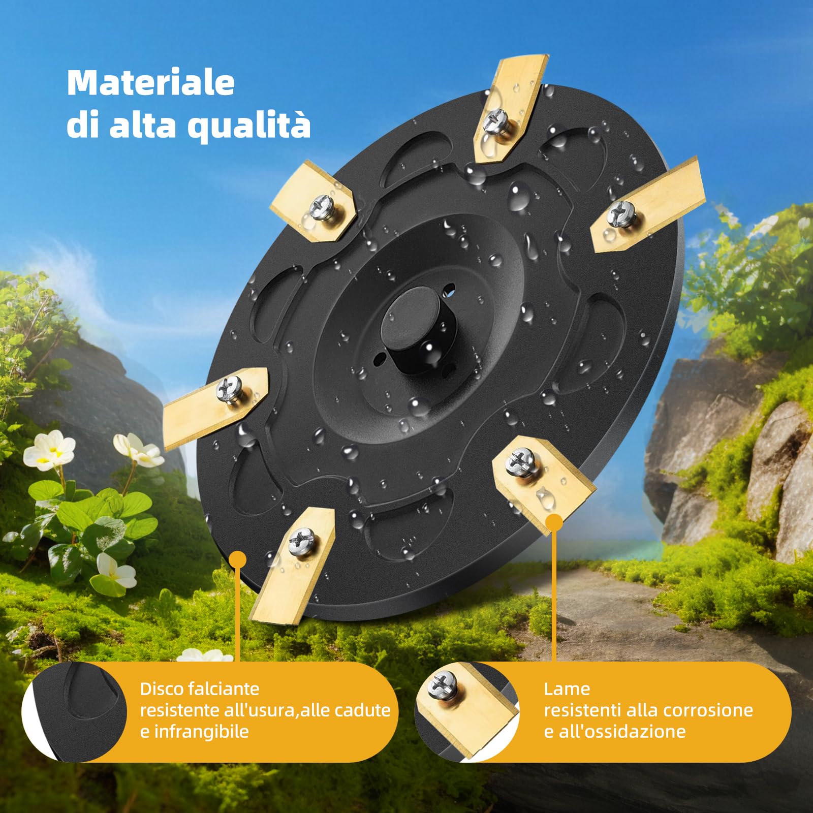 i105E Accessori Disco di Lama + 30 Lame + 30 viti per Segway Navimow i105E, i108E, i110N, i205 AWD, i208 AWD Robot di falciatura pezzi di Ricambio - Disco di Llame di Falciatura Disco Rotante