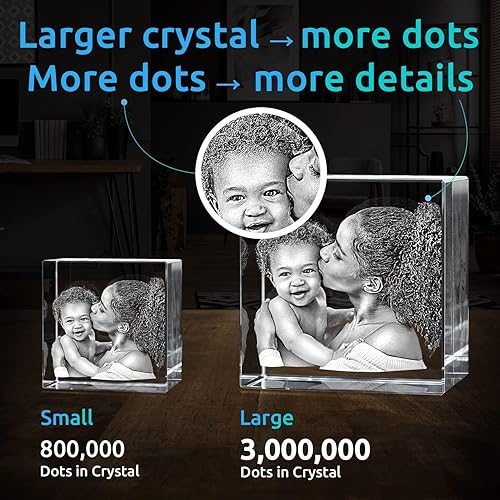 Miniatura 2 de ArtPix 3D Foto de Cristal, Regalos Personalizados de Navidad para Mujeres, Esposa, Ella, Él, Hombres, Esposo, Abuela, Gran Regalo Personalizado de