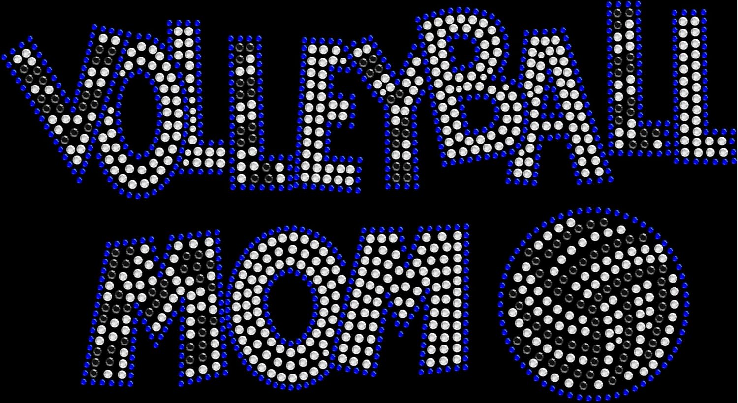 Rhinestone Bling Sparkle Iron On Transfer DIY Volleyball Mom Sports