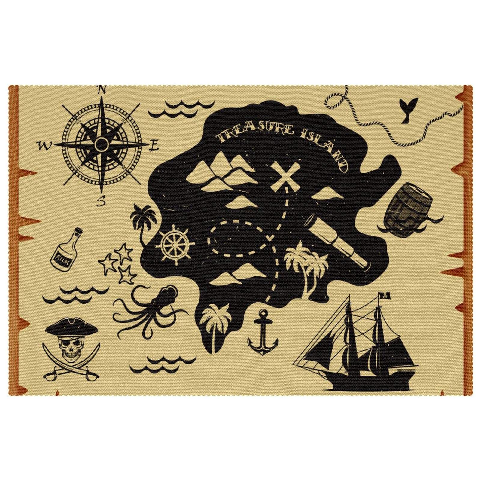 Sets de table motif nautique haut de gamme抗热餐垫 6 pièces