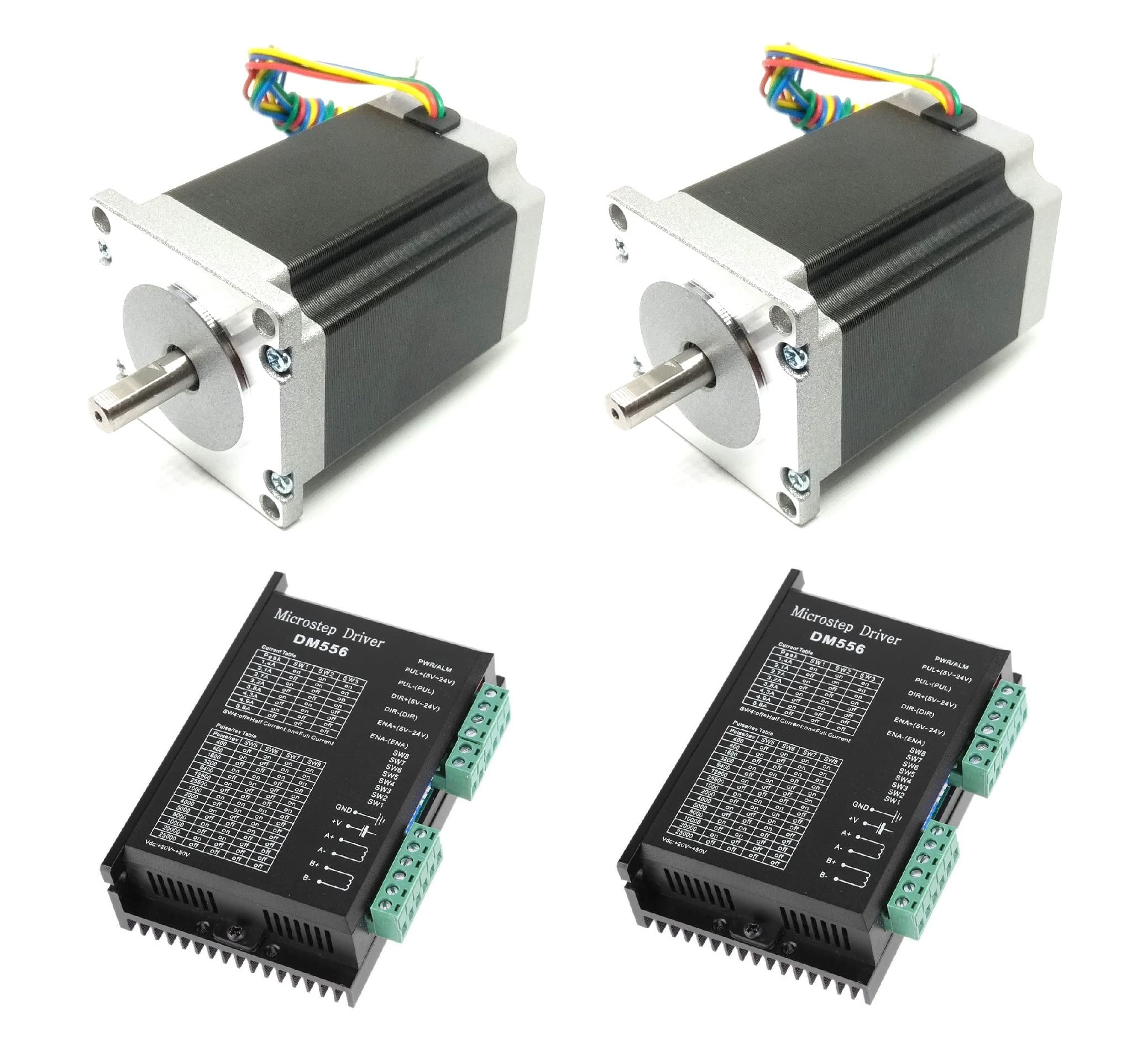 INVENTO 2Pcs Nema 23 25 Kg-cm Stepper Motor with DM556 Digital Stepper Motor Controller Driver 2-Phase 24V - 50V 5.6A For Nema 23 Nema 34 CNC Router Engraving Milling Machine (B0BVJJ4BKS) Amazon Price History, Amazon Price Tracker