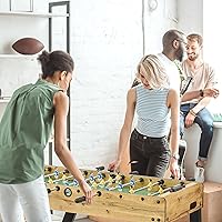 Vista 6 de GAOMON Tamaño de la sala de juegos de mesa de futbolín de 48 pulgadas, juego de mesa de fútbol para niños y adultos, fútbol de mesa de arcade