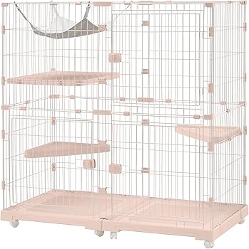 Amazon.co.jp: Purlove 【2025年新仕様】 猫 ケージ キャットケージ 2