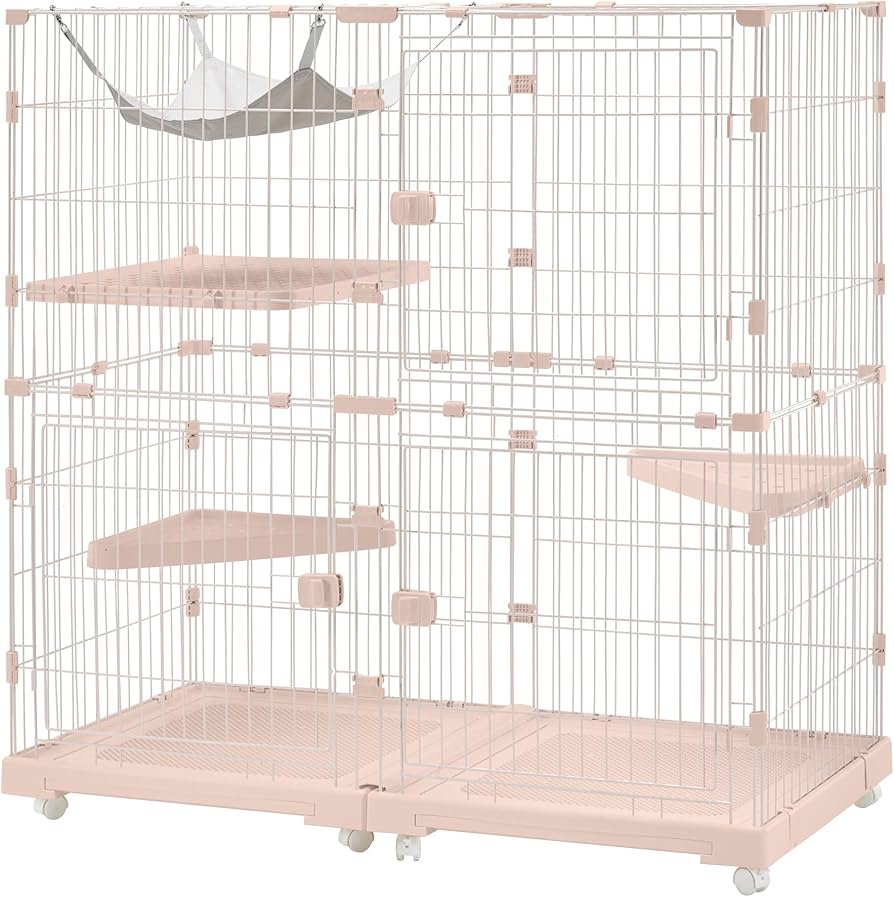 Amazon.co.jp: Purlove 【2025年新仕様】 猫 ケージ キャットケージ 2