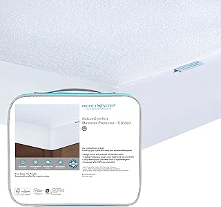 NatureComfort Cotton Terry Mattress Protector - 5-Sided, 100% Waterproof, Hypoallergenic Mattress Cover for Crib and Toddler Bed (Crib)