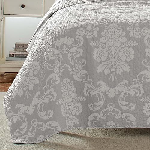 Miniatura 7 de Laura Ashley - Juego de edredón individual, juego de ropa de cama reversible de algodón con funda de almohada adicional, decoración del hogar para