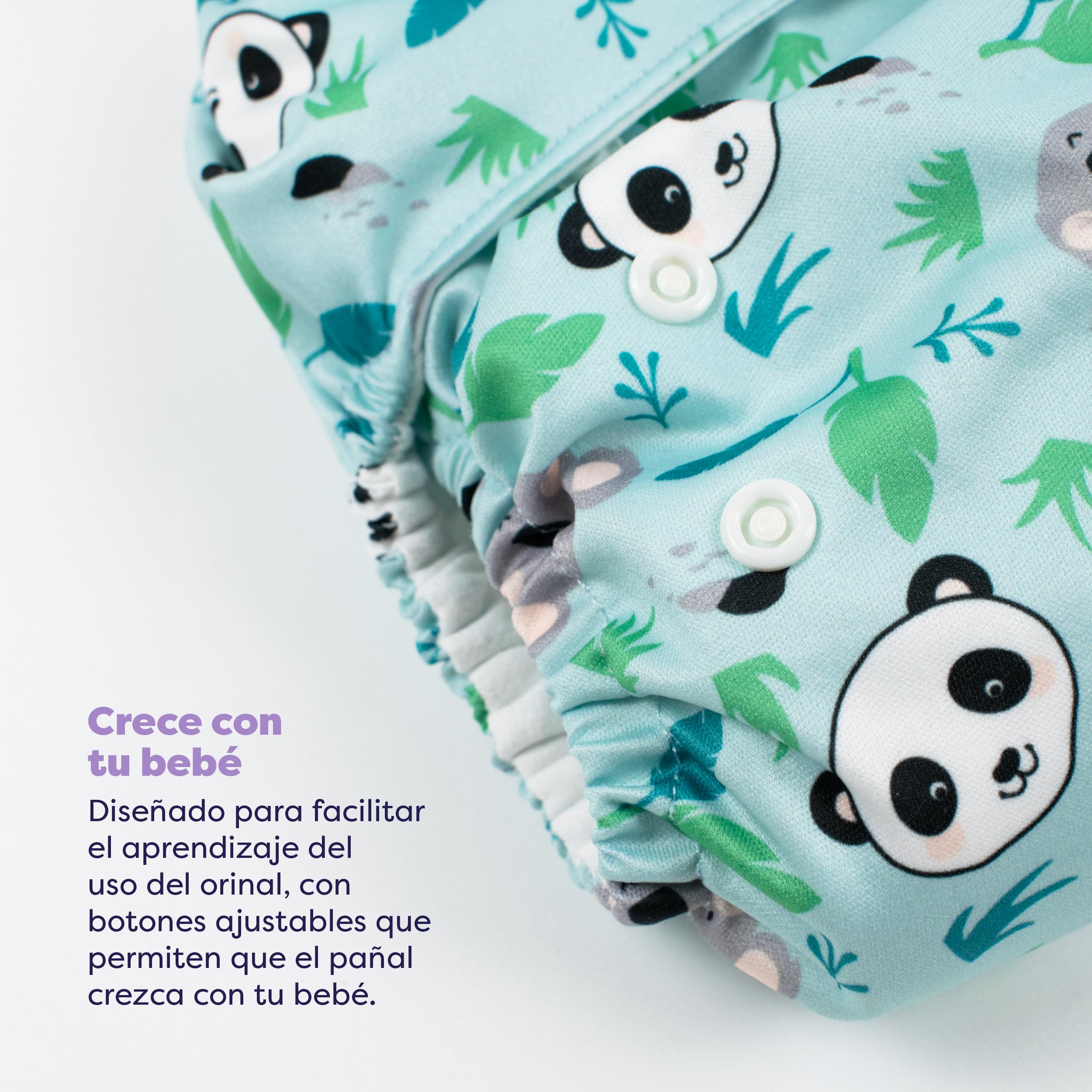 Bambino Mio Paquetes de 3 pañales reutilizables Miosolo Classic (ANIMALES) - pañales de tela «todo en uno», pañales lavables de talla única, resistentes a las fugas y absorbentes