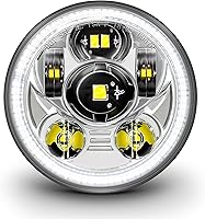 Vista 12 de TRUE MODS - Faro LED Harley de 5.75 pulgadas para Harley Davidson [acabado negro] [HALO DRL] [Cumple con DOT] Faro LED redondo para motocicleta Dyna