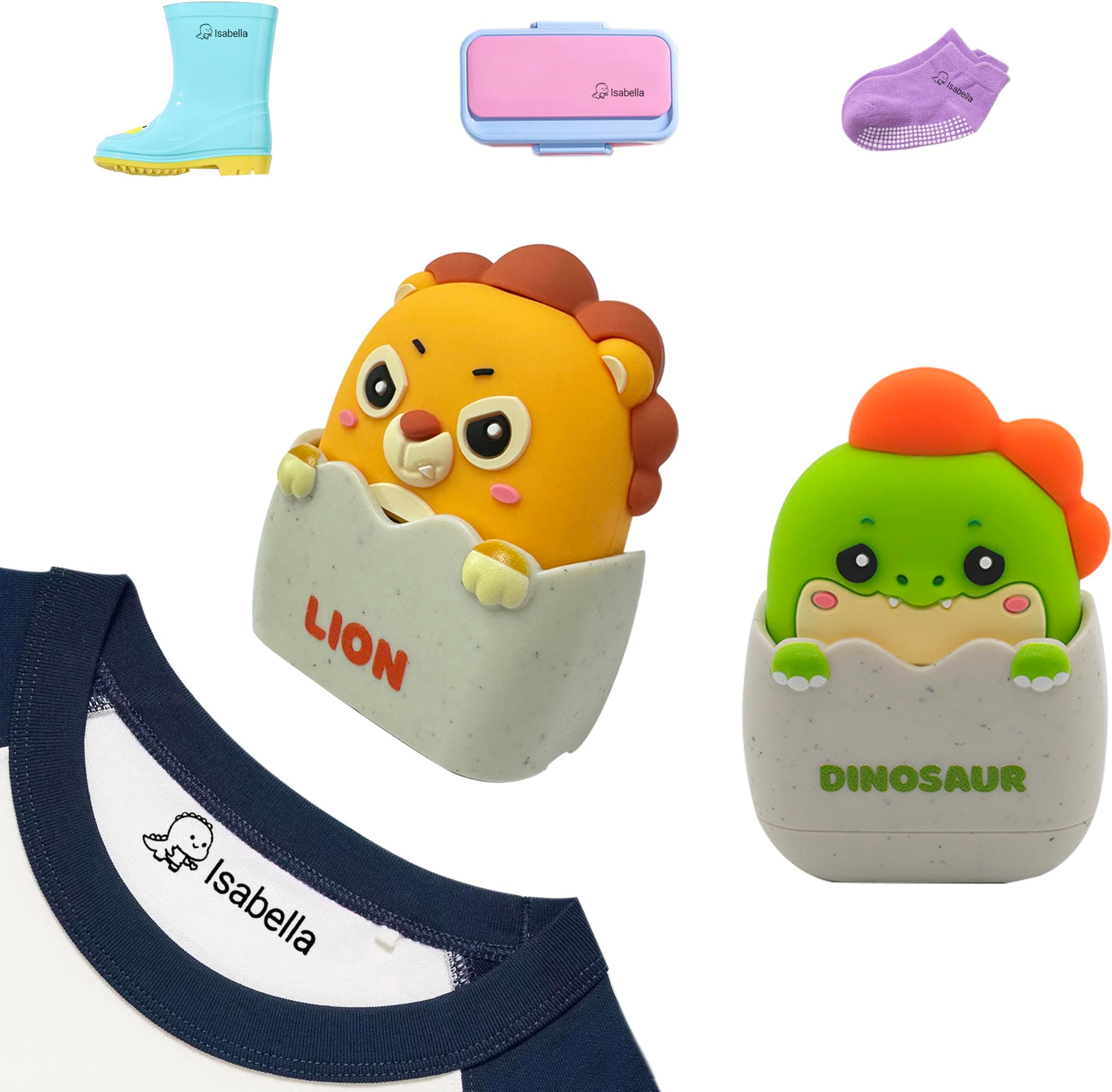 Personalized Waterproof Clothing Stamp for Kids - Custom Name Labels, Name Labels for School, Washable Fabric Stamps for School and Daycare Essentials