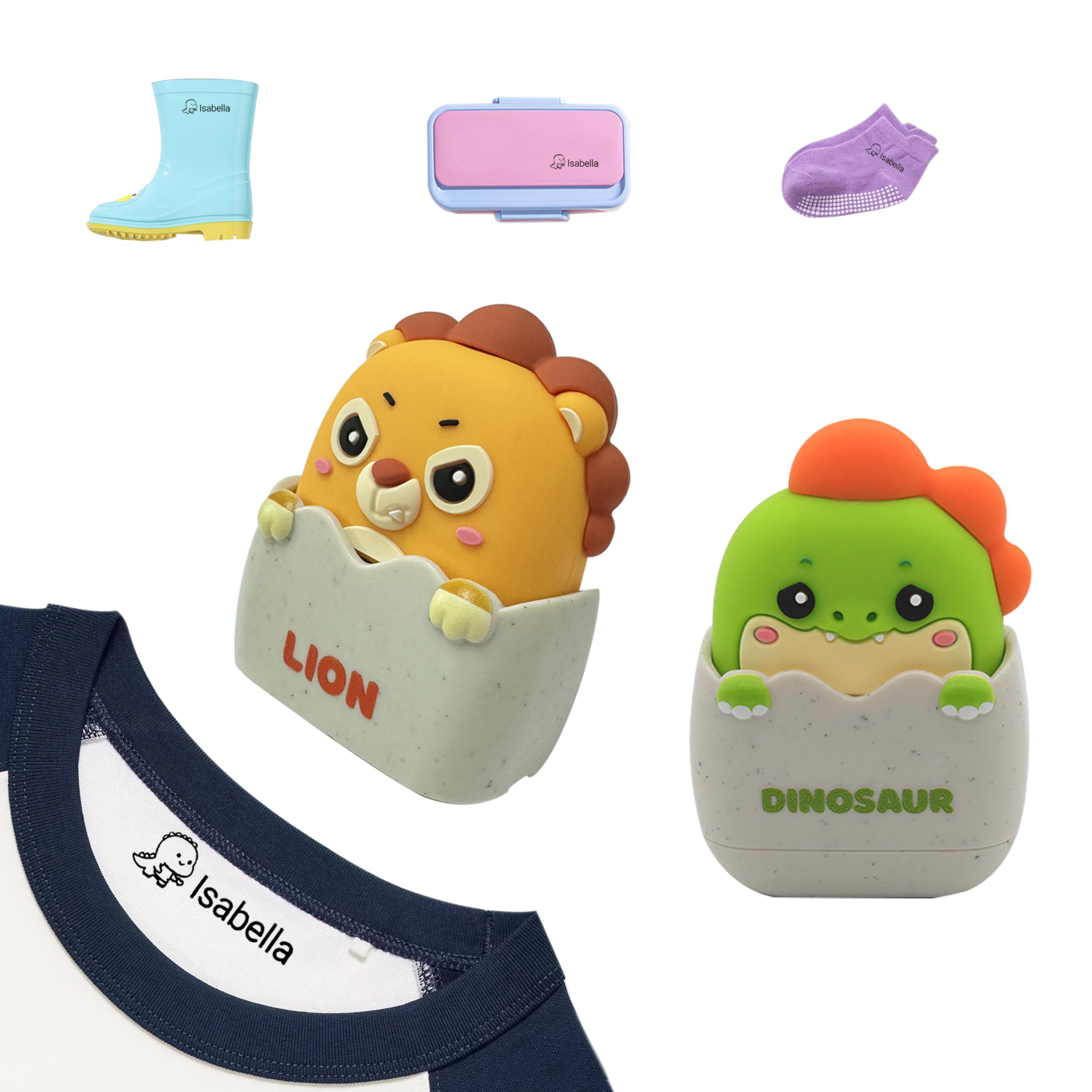 Personalized Waterproof Clothing Stamp for Kids - Custom Name Labels, Name Labels for School, Washable Fabric Stamps for School and Daycare Essentials
