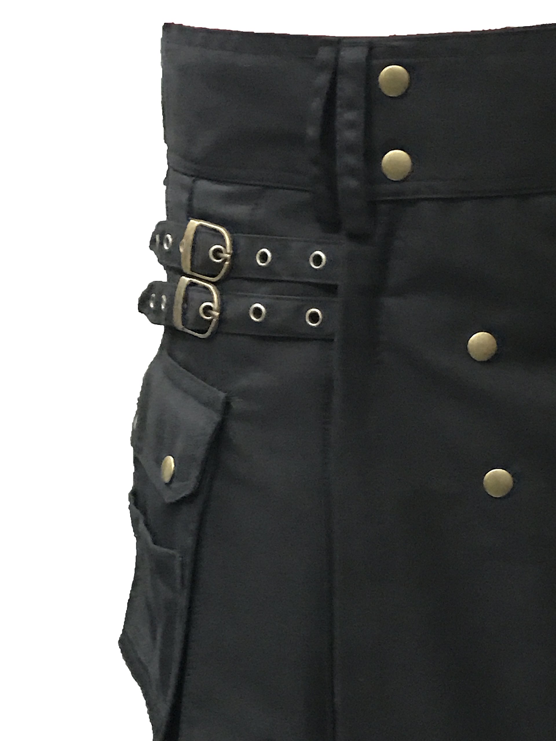 McWilliams Kilty dla mężczyzn, aktywny męski luksusowy czarny sportowy kilt użytkowy, kostium szkocki męski, Czarny, 42