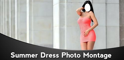Montagem da foto do vestido do verão
