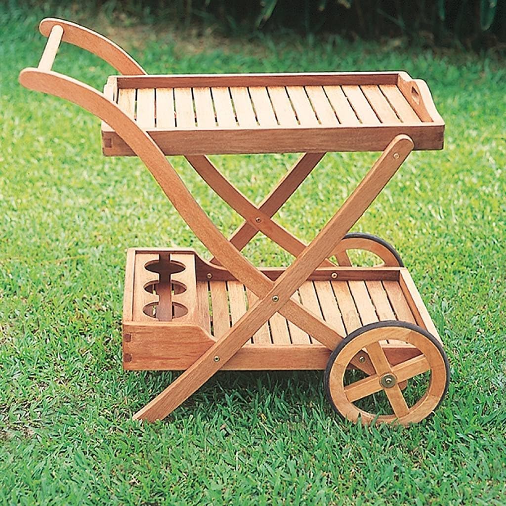 Royal Teak Collection TTC Teak Tray Cart