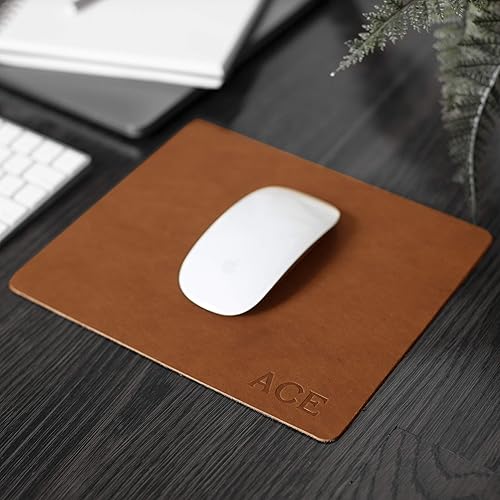 Miniatura 6 de Custom Leather Mousepad. Perfect Gift For Weddings, Anniversaries, Birthdays, And Special Occasions. Monogrammed Mousepad. Personalized Mousepad.