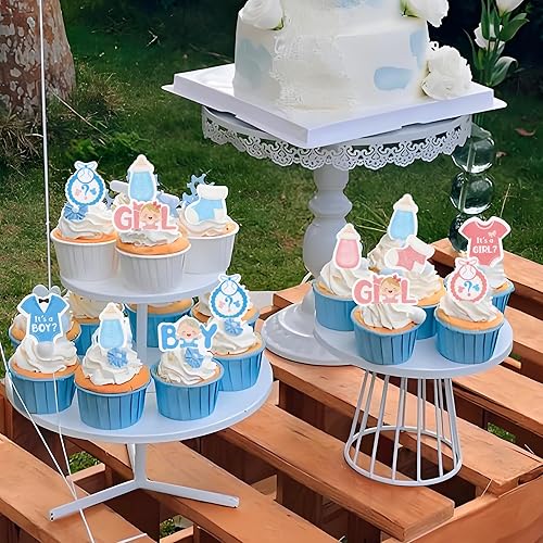 Miniatura 5 de Cyodoos 36 piezas de decoración de oso para cupcakes con purpurina, oso con purpurina, decoración de pastel de primer cumpleaños, baby shower,