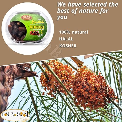 Miniatura 4 de KHedri Dates Semi - Seco sin prensar Arabia Saudita Premium Palmeras Natural Delicioso Sabor dulce Halal kosher Sin OGM Tamar Tamr Fresco Arabia