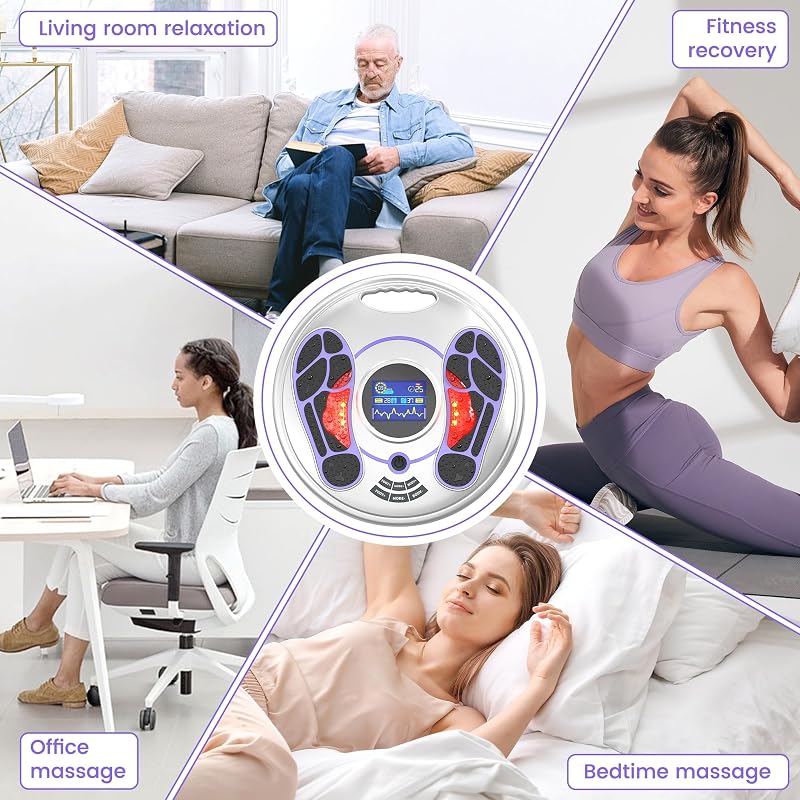 Creliver 300H Vérkeringés Stimulátor - EMS és TENS Lábmasszírozó Neuropátia és Fájdalomcsillapítás, Izomterápia, LCD Kijelző, 25 Mód, Távvez