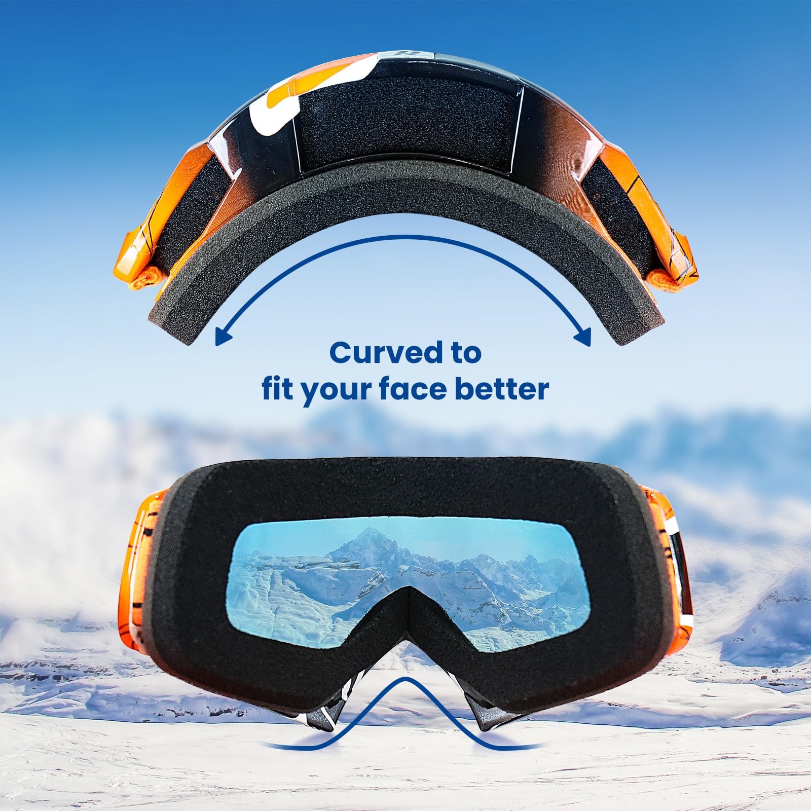 Lunettes de Moto cross, Lunettes de Protection Anti-UV, Lunettes de ski pour Activités de plein air, Masque Moto cross confortables
