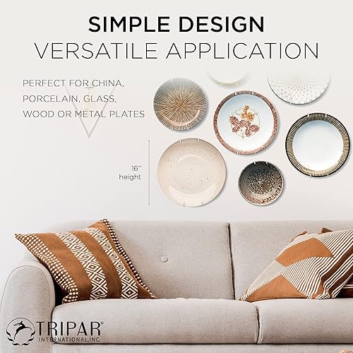 Miniatura 2 de TRIPAR Colgador de placa blanca de 13-16 pulgadas de pared de alambre Super Plate