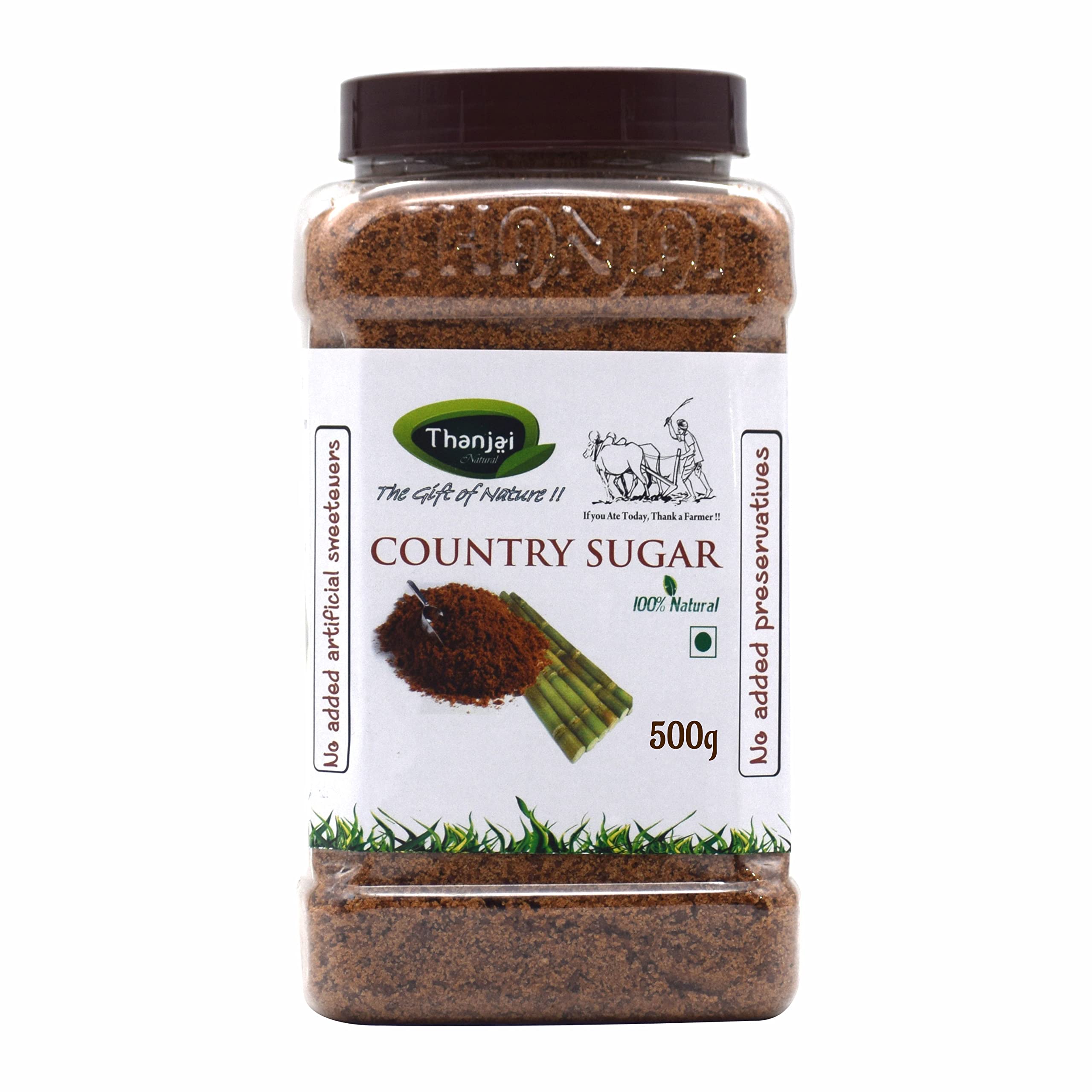 Thanjai Natural 500g Jar Sugarcane Jaggery Powder / Country Brown Sugar / Naatu Sakkarai - Organically Processed 100% Natural (B091K3HRTM) Amazon Price History, Amazon Price Tracker