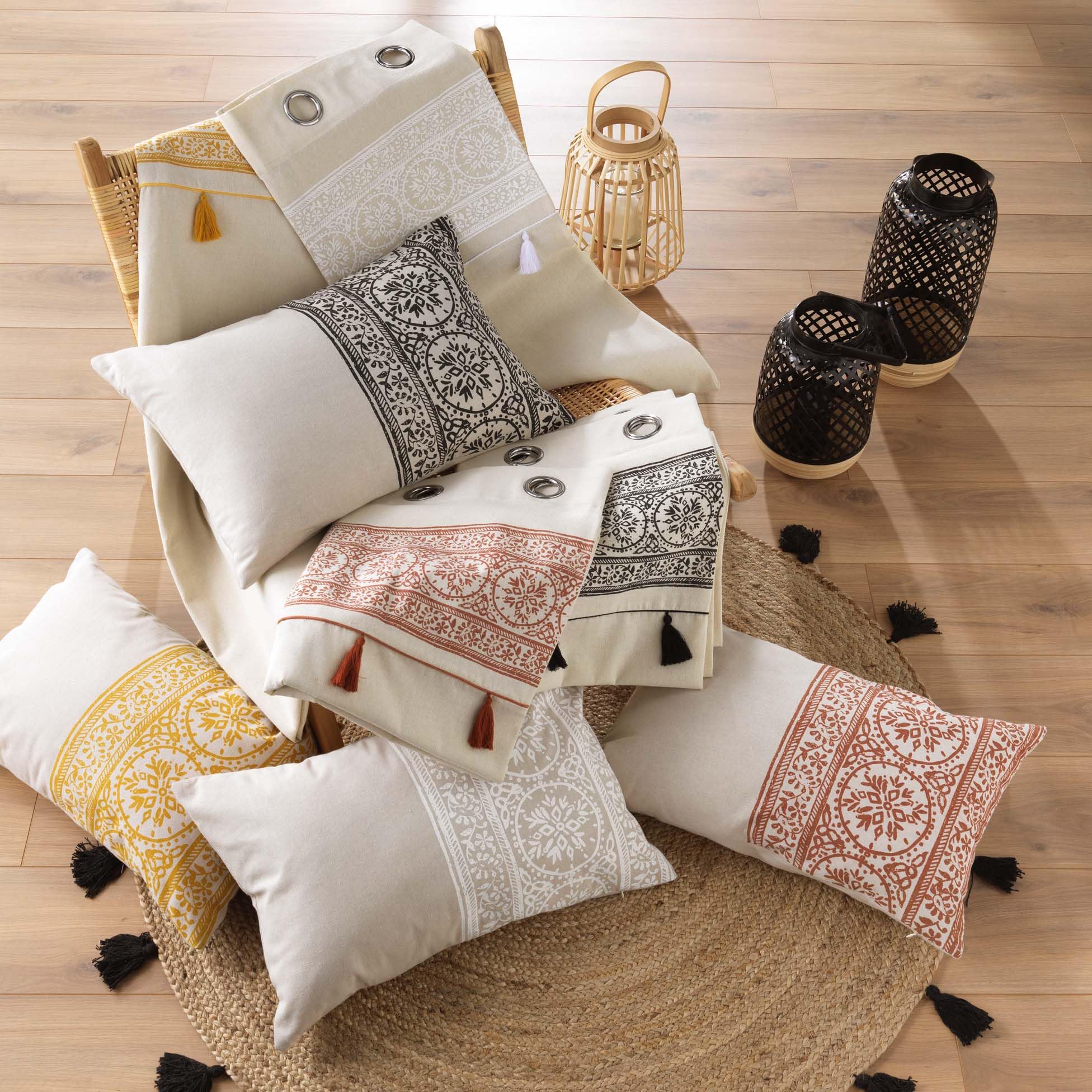 douceur d'Intérieur Tenda con occhielli, in poliestere, dimensioni: 140 x 240 cm, ceramica, bianco, 140x1x240 cm