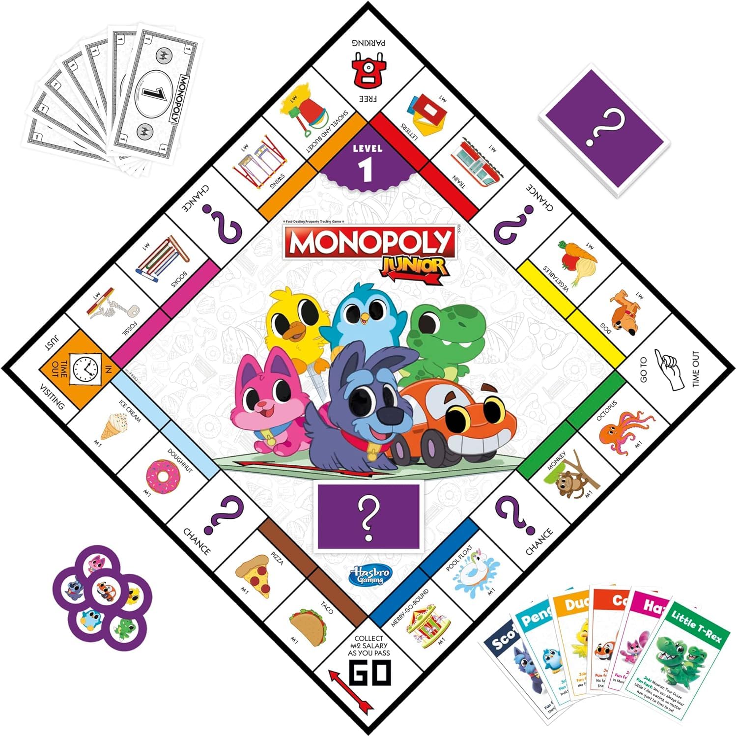 Hasbro Gaming Monopoly Junior, Juego de Mesa Familiar para niños de más de 4 años, Juegos de Estrategia para 2-6 Jugadores