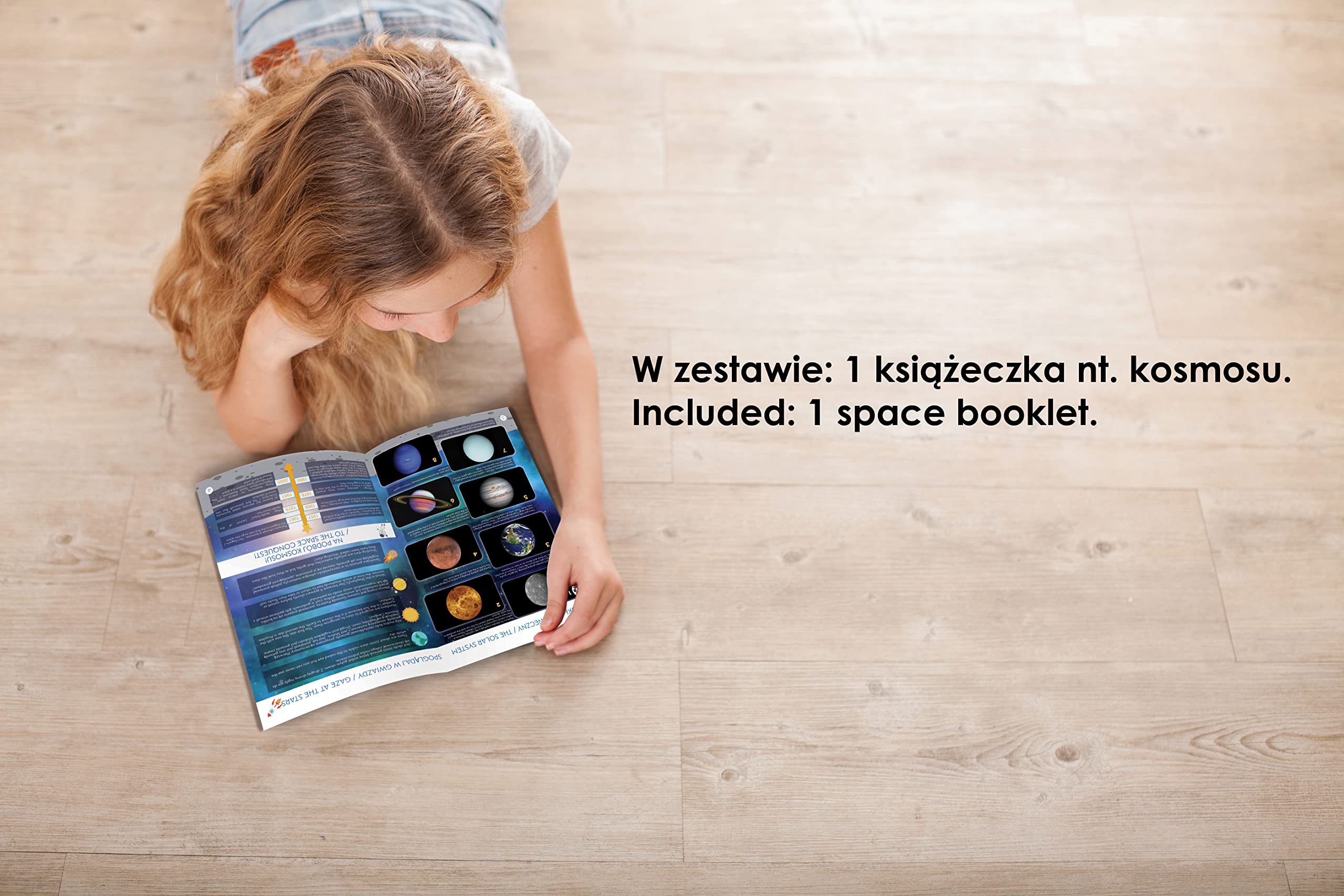 Lexibook Mówiąc 2 w 1 Konstelacje i Obrazy Planetarium Projektor, Dwujęzyczny Polsko-Angielski, 24 Obrazy do Odkrywania Przestrzeni, 2 Kopuły Konstelacji, Stem, Czarny, Biały, NLJ181i17