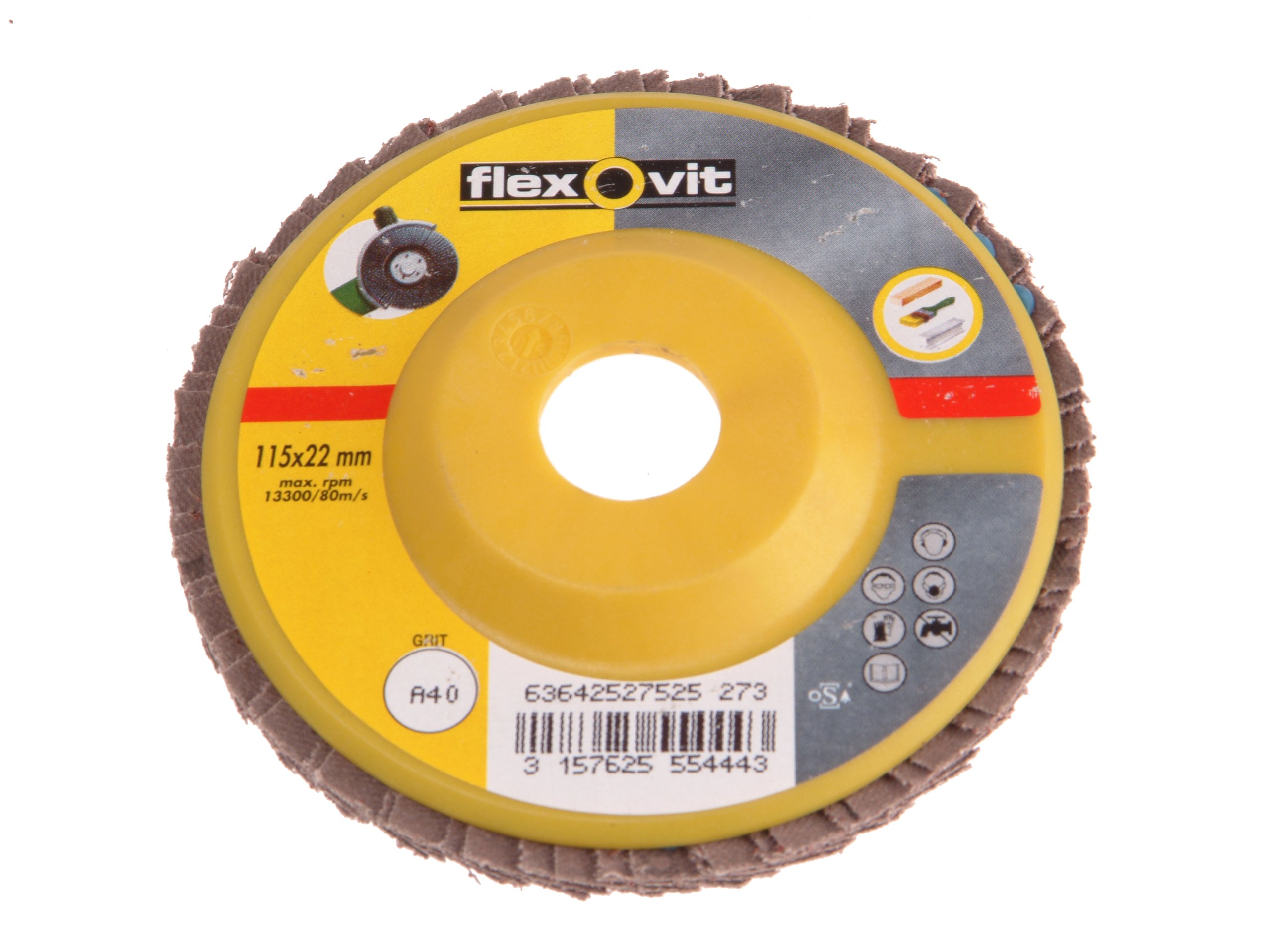 FlexovitFlap Discs For Grinders 115mm 40g (1)