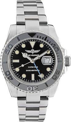 GMT Ronda 505 Movement, Water Resistant Watch Black Dial, Ceramic Bezel, Pro Diver Watch, Sapphire Glass. Light Black