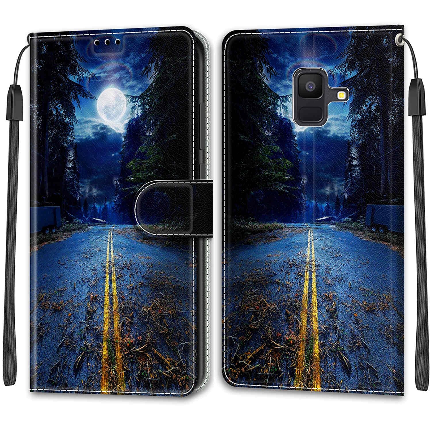 Custodia per Samsung Galaxy A6 2018, Custodia in Pelle PU Premium Magnetica Portafoglio Cover per Samsung Galaxy A6 2018