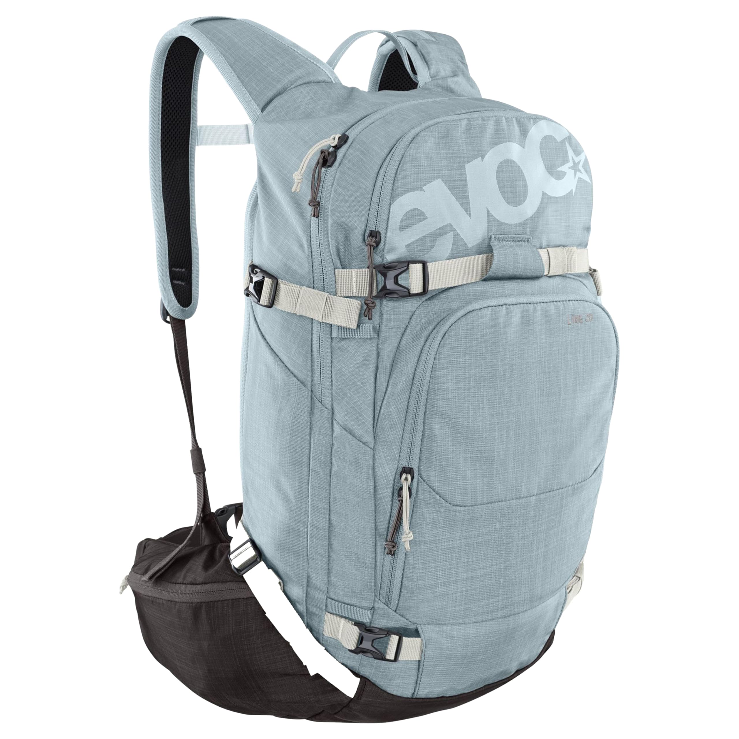 EVOC LINE 30 All-Mountain-Tragerucksack (NEURALITE SYSTEM, Skihalterung, separates Lawinenfach mit Notfallplan, leicht zugängliches Hauptfach, BODDY HUGGING)