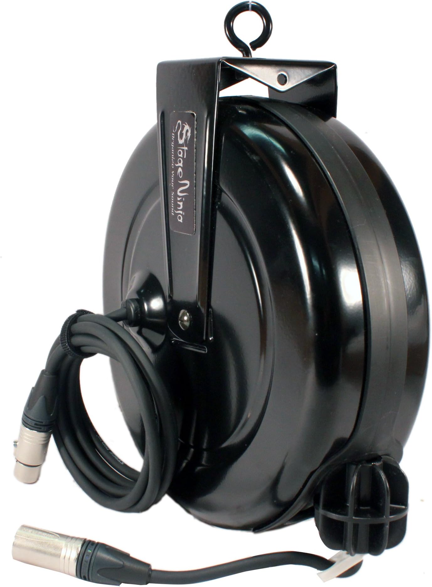 XLR-60D Dual Shield Premium Retractable XLR Cable System with Male Retractable End, Powered Speaker Applications, 60-foot