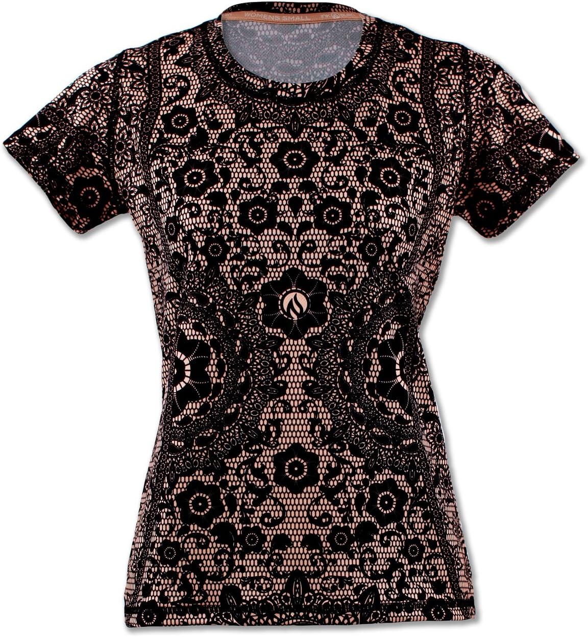 INKnBURN Women's Black Lace Tech Shirt