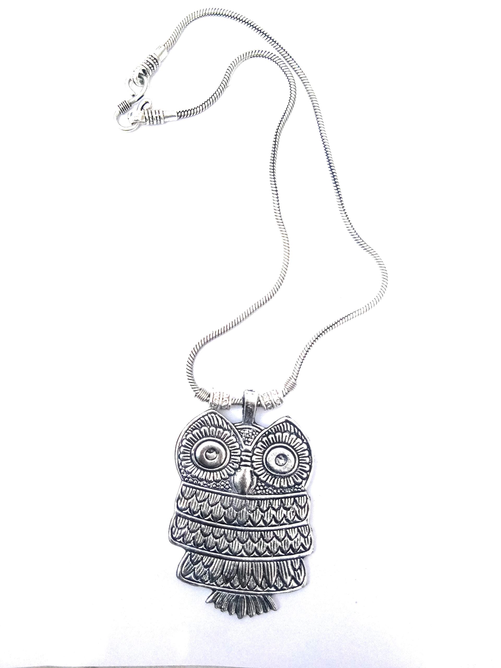 MAHIMA TRENDS GERMAN SILVER OXIDISED UNIQUE BEAUTIFUL PANDANT MT-191