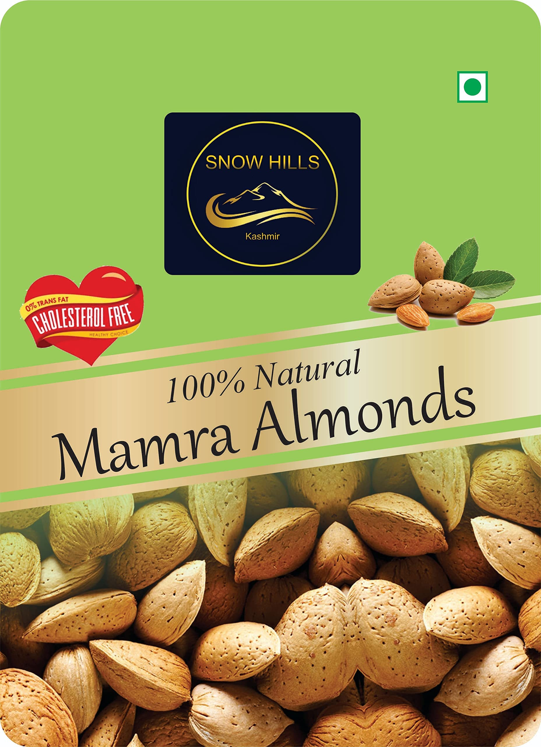 Snow Hills Kashmir 100% Organic Kashmiri Mamra Whole Almonds With Shells (Mamra Badam) (1Kg) (B0C2MY7RYL) Amazon Price History, Amazon Price Tracker