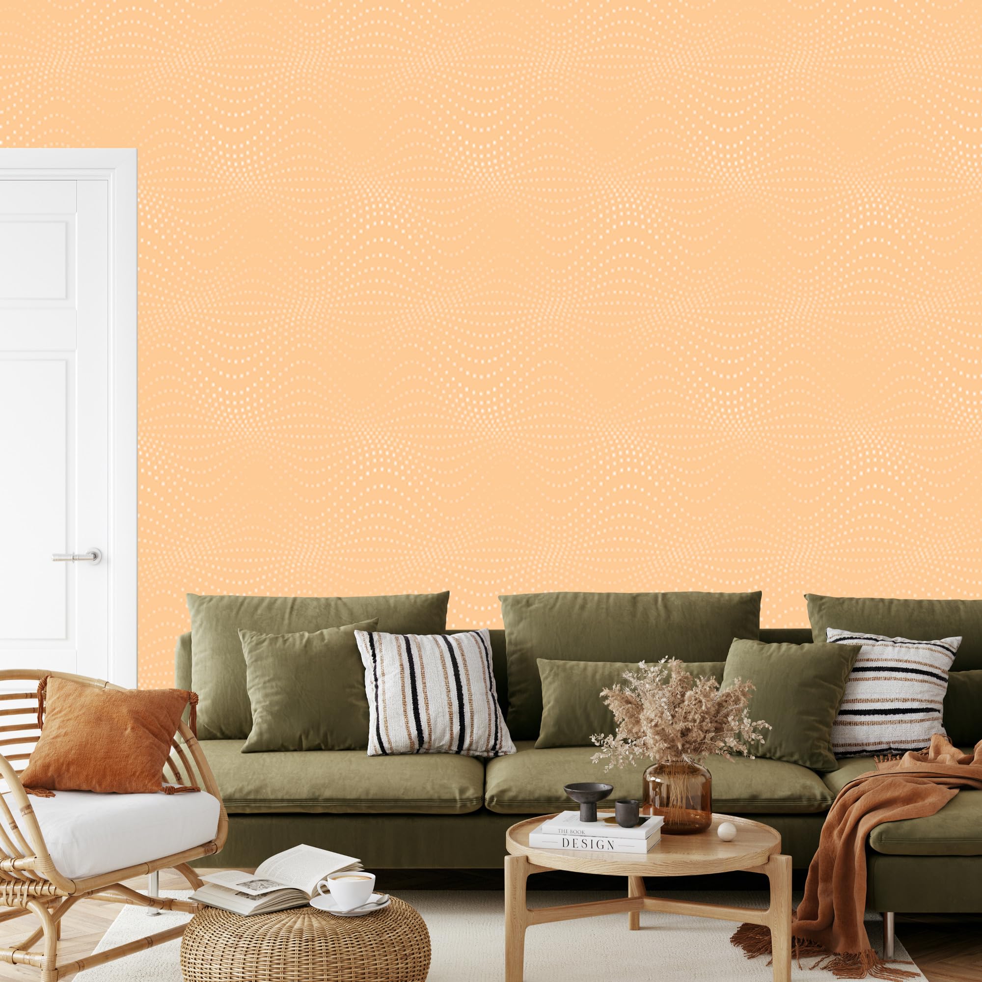 Vliestapete Geometrisches Muster – Creme 50 x 1000 cm | Grafische Formenkomposition; Plastische Tiefenwirkung; Zeitgemäße Wandgestaltung; Kleister im Set