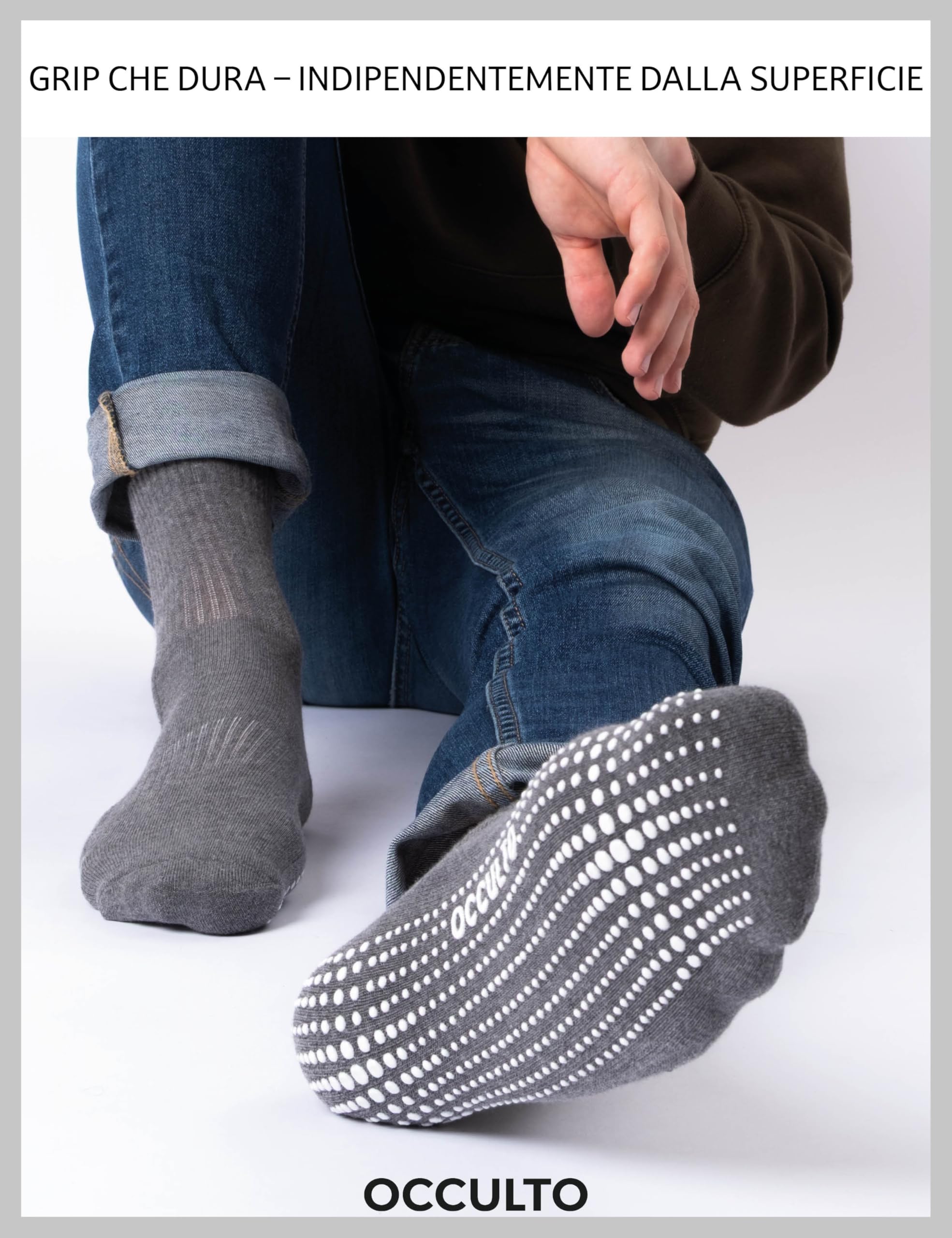 Occulto calze antiscivolo uomo pacco da 2-4 (modello: Andi)