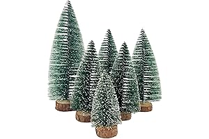 6pcs Mini Christmas Tree Christmas Decor, 10 inch Bottle Brush Trees