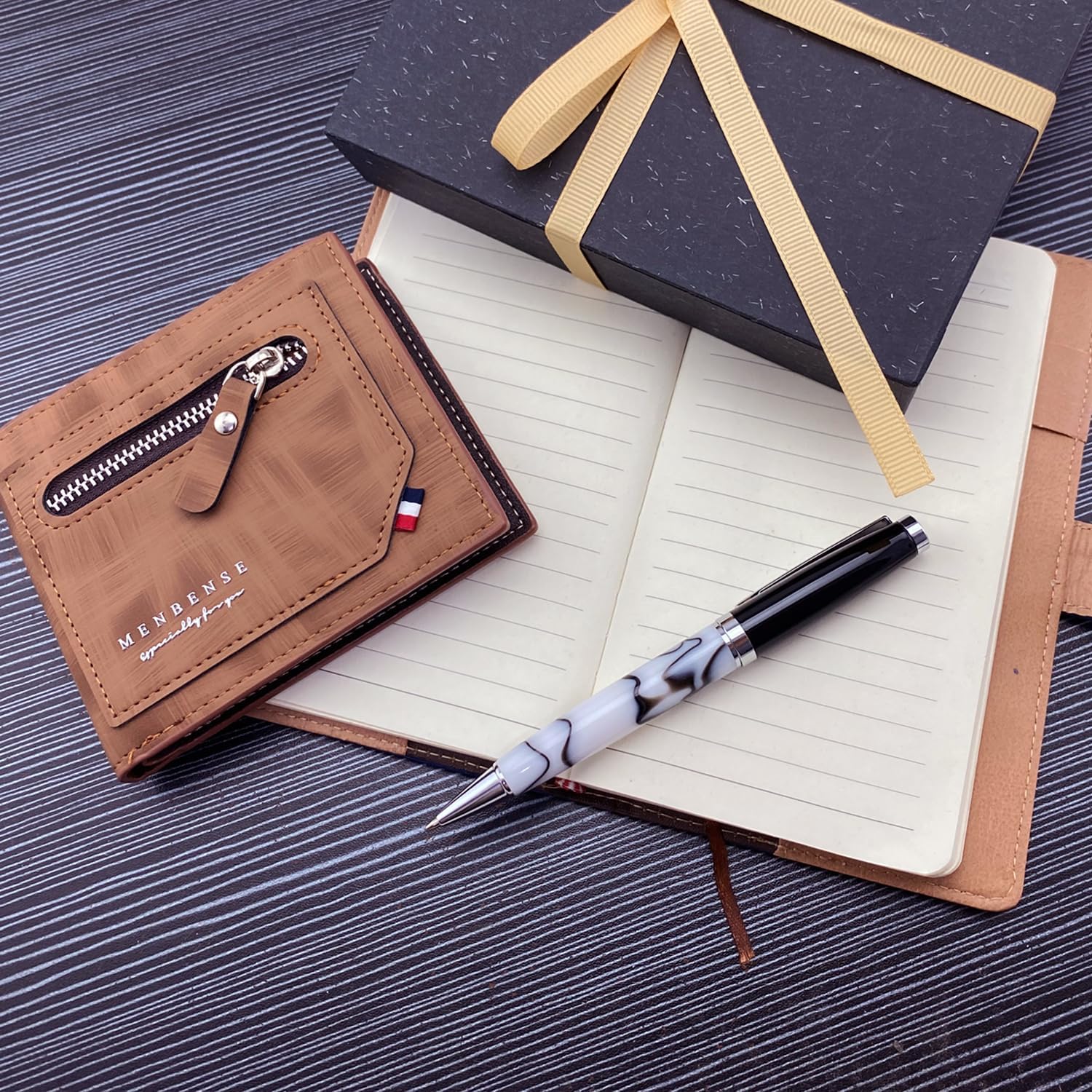 Yastar Personalized Gift Pen - Luxury Ballpoint Pen with a Wallet, Black ink - Custom with Your Name or Message, Gift for Friends/Man and Women any occations