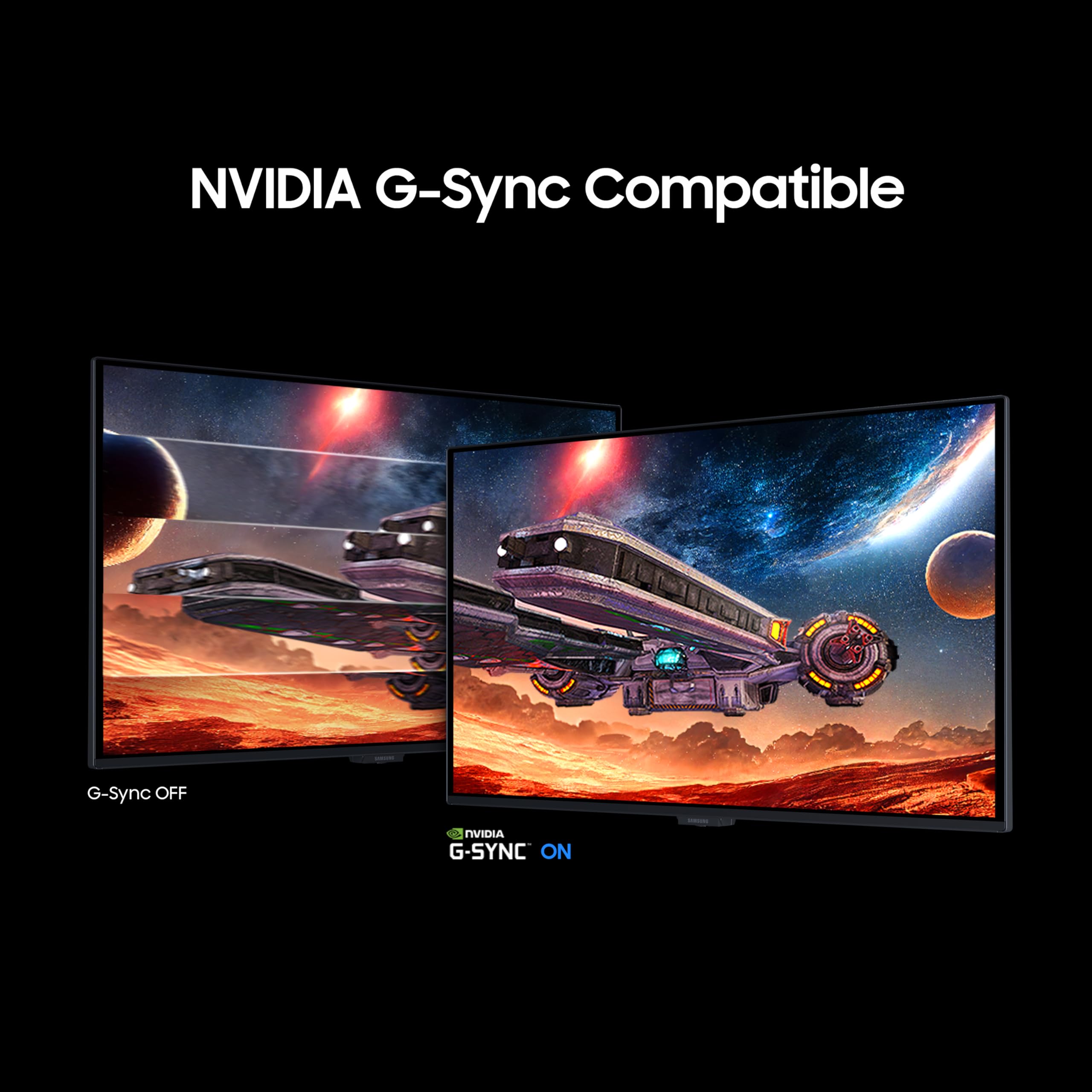 Samsung 27" Odyssey QD-OLED G5 Gaming Monitor (Smartchoice) |QHD 2560 x 1440|180 Hz|0.03ms|Pantone-Validated|G-Sync|Free Sync|Glarefree|Ports-DP,HDMI,Headphone|1 Billion Color| LS27FG502SWXXL|Black — Amazon image 6