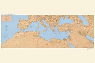 24"x36" Gallery Poster, cia map of the Mediterranean sea basin 1998