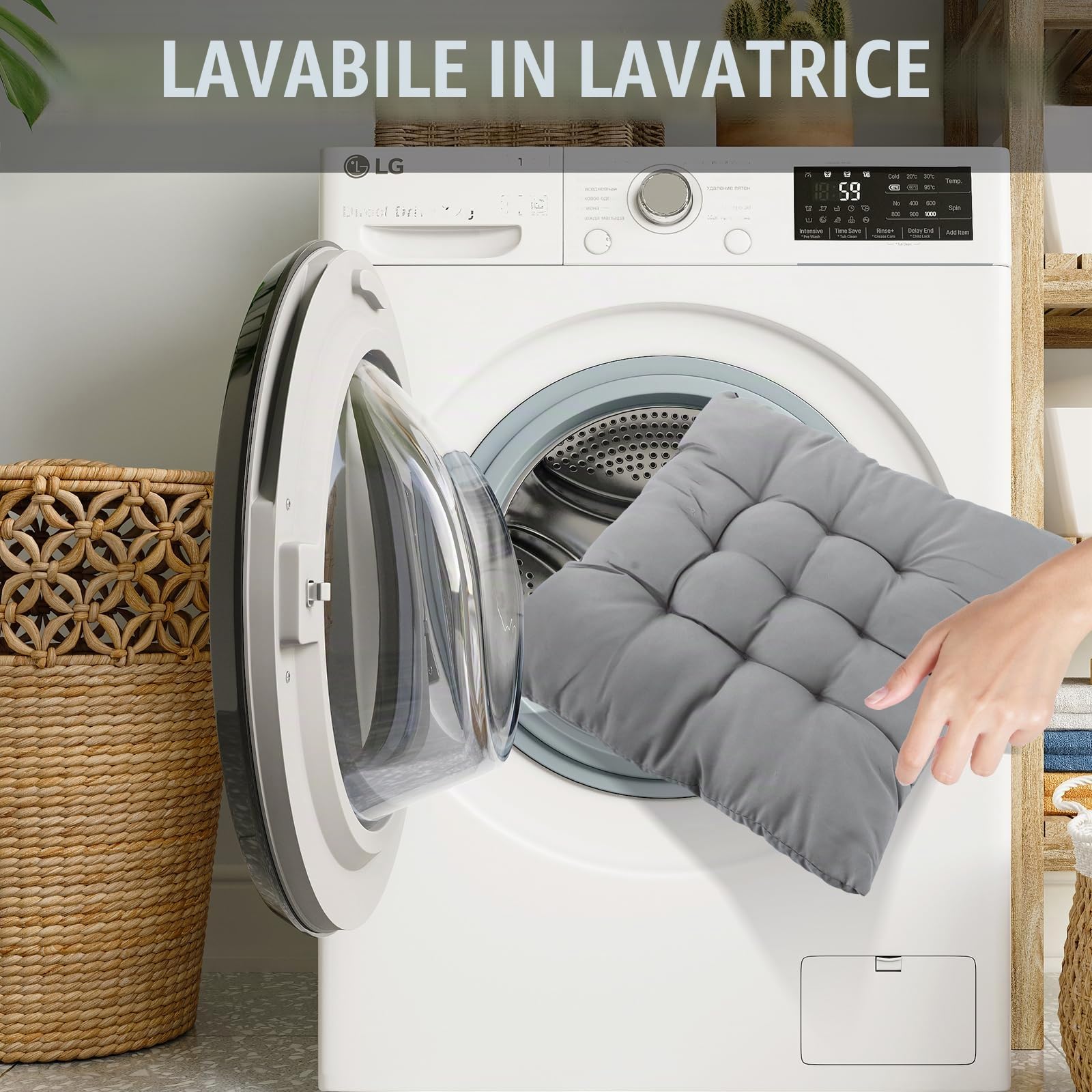 DAJAVE Set di 8 cuscini per sedia, 40 x 40 cm, in memory foam, ortopedici, per sedia da ufficio, mal di schiena, interni ed esterni, antracite