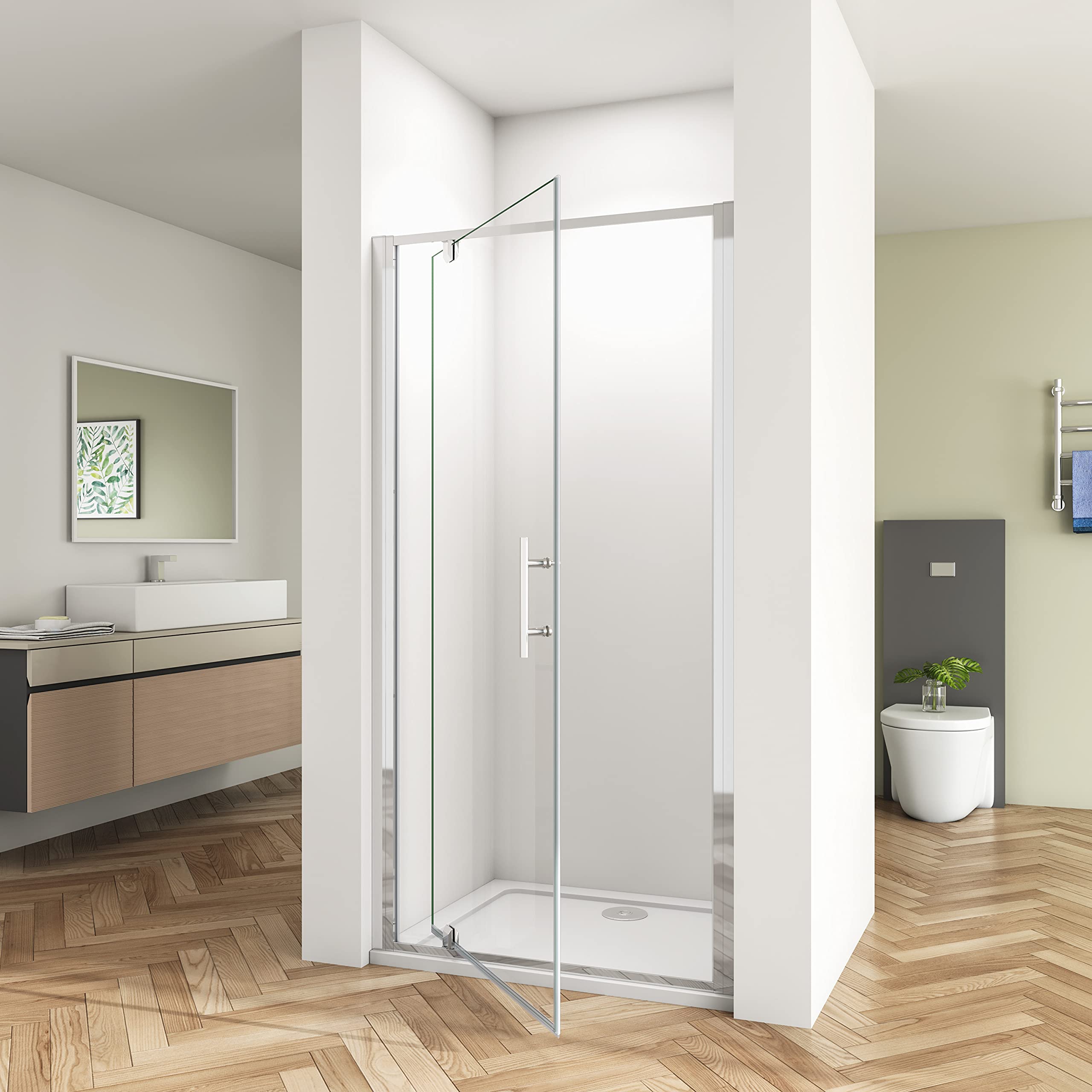 Huiyang 760mm Pivot Hinge Shower Enclosure Glass Door Walk in Screen Cubicle