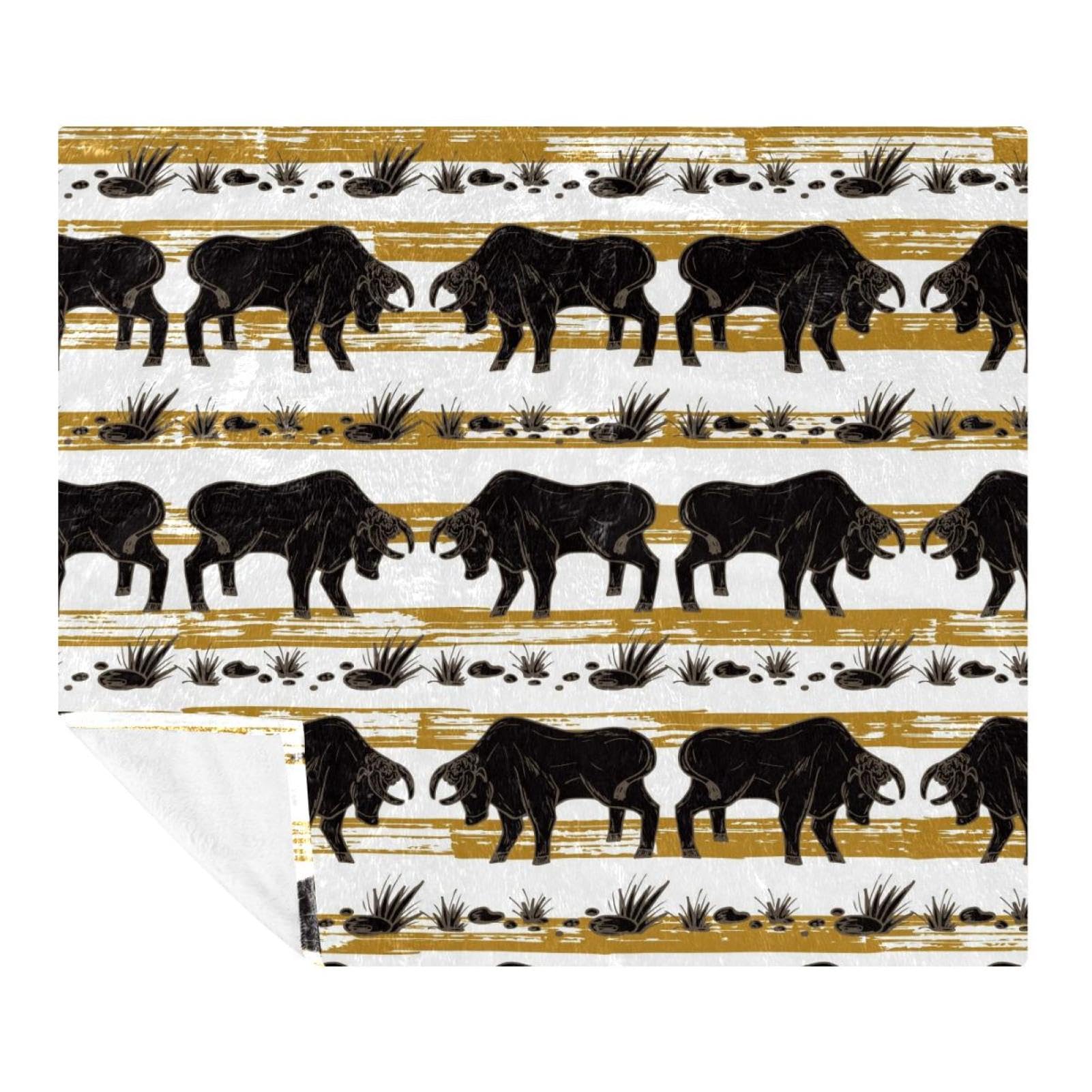Couverture microfibre légère Bull in Fight plaid lit sofa voyage pour adulte