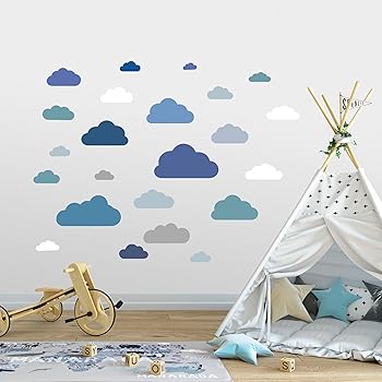20 Teile Wolken Wandtattoo Kinderzimmer Set Rauhfaser Wandsticker Pastell Farben Baby Tapete Sticker Zum Kleben Wandaufkleber Sleepy Eye Wanddeko Wandfolie Kleinkinder Jungen Madchen Blau Amazon De Baby