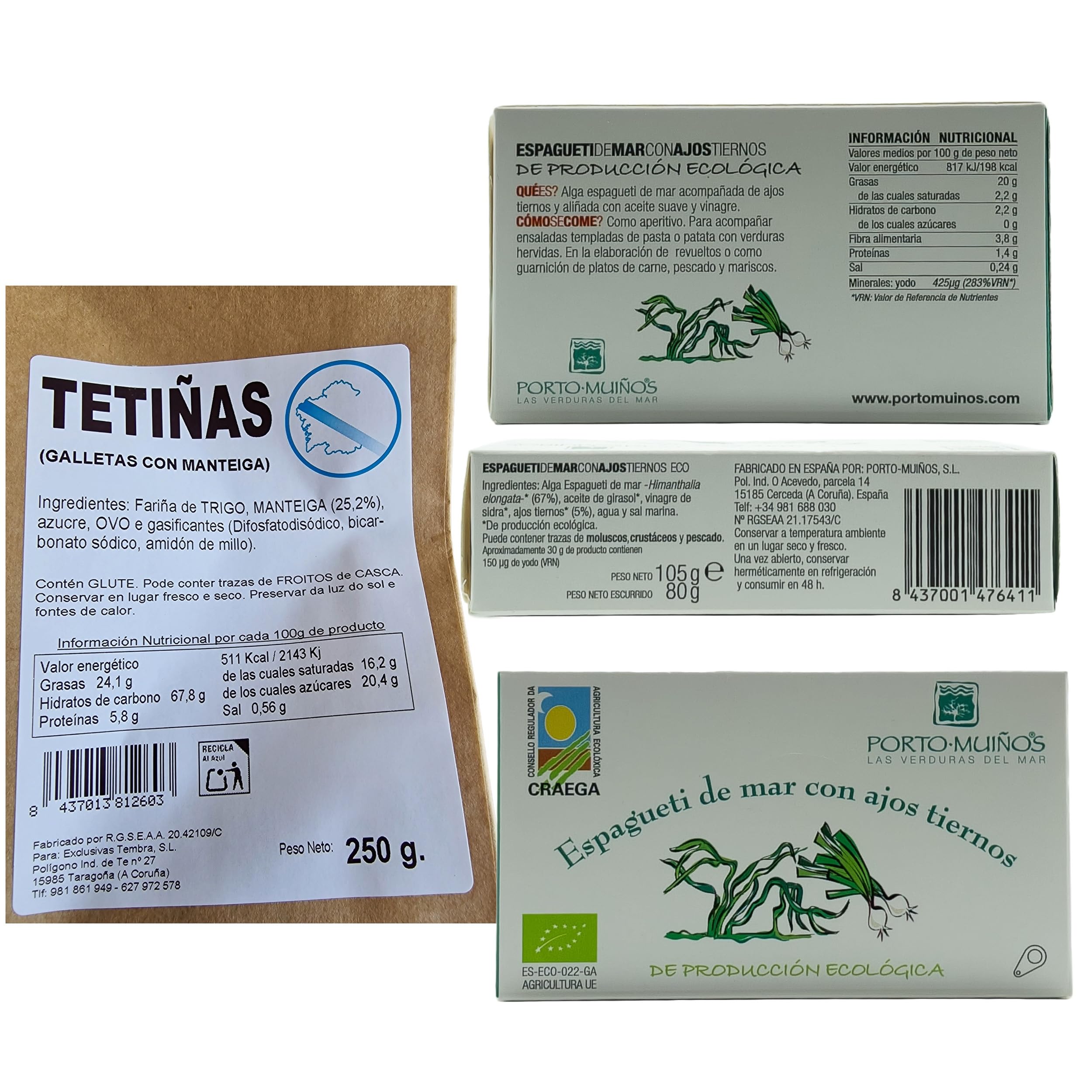 Caja Regalo Gourmet Sabor a Mar de VinNatura con Conservas Artesanales | Cesta gourmet de Galicia, regalos de empresa, celebraciones, elaboración tradicional, tarjeta personalizable